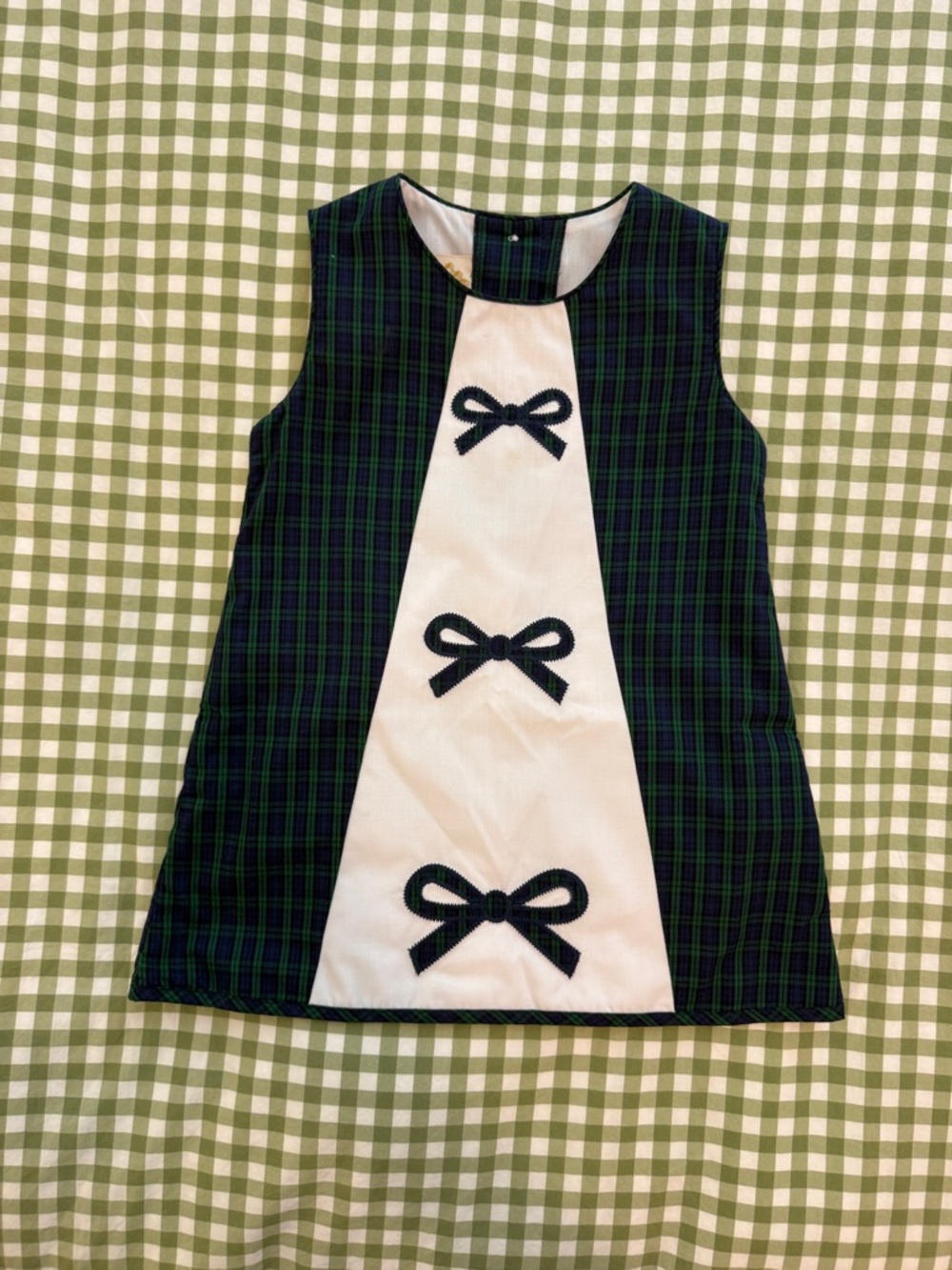 The Beaufort Bonnet Company - Annie Apron Dress - Bow Applique